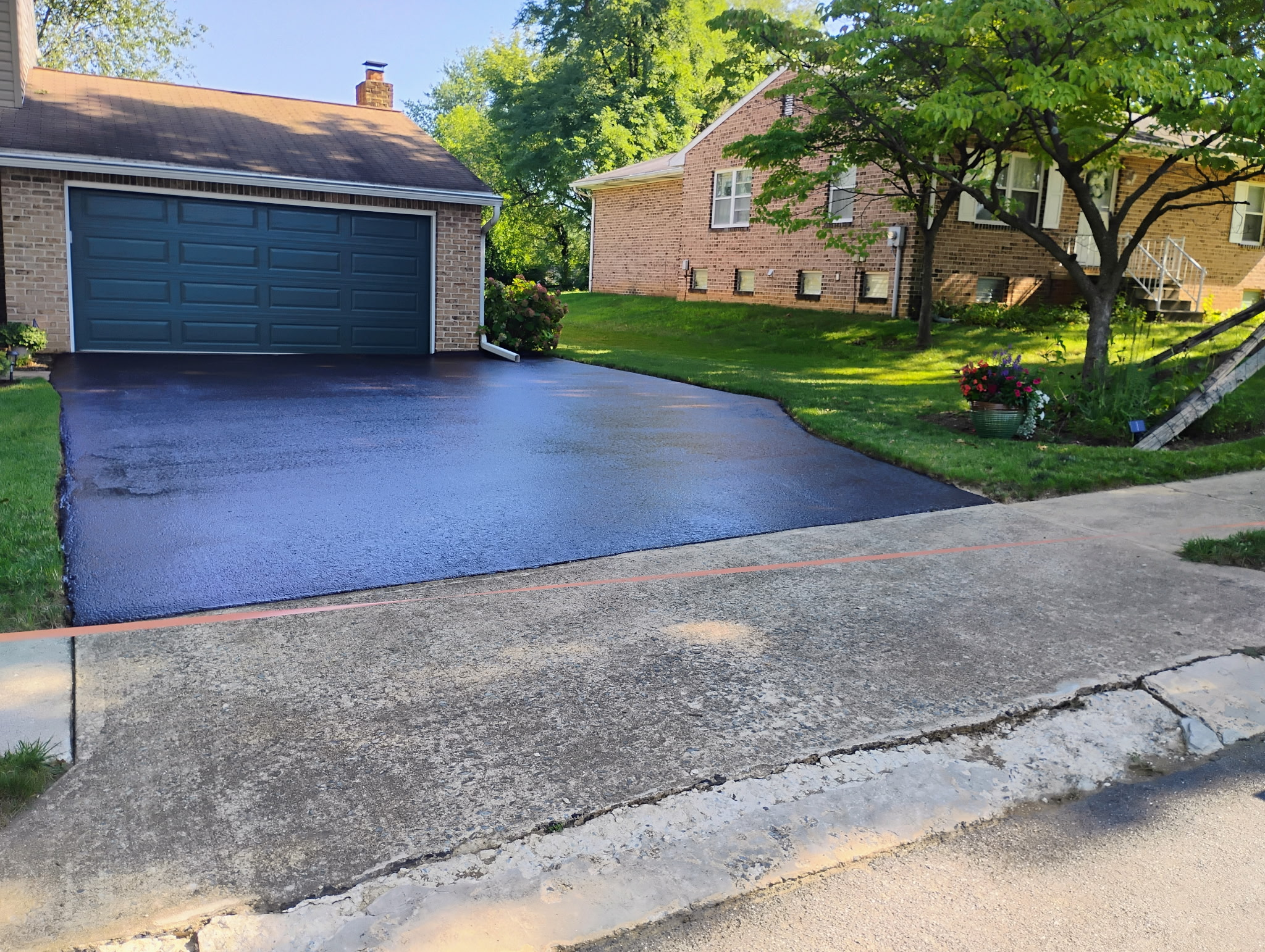 Sipes Driveway Sealing team at work in York Haven PA