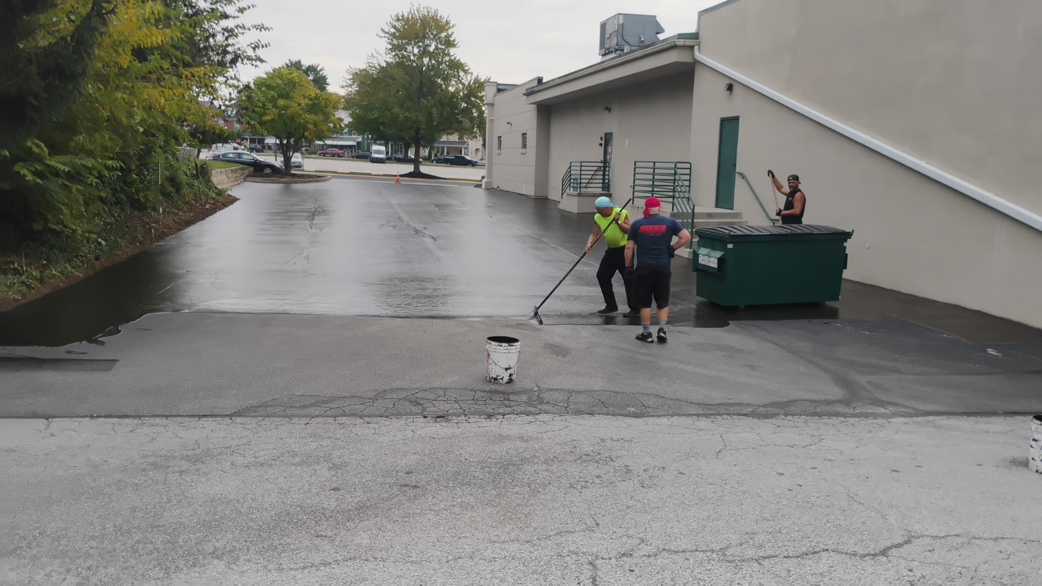 Sipes Driveway Sealing team member at work in Central PA