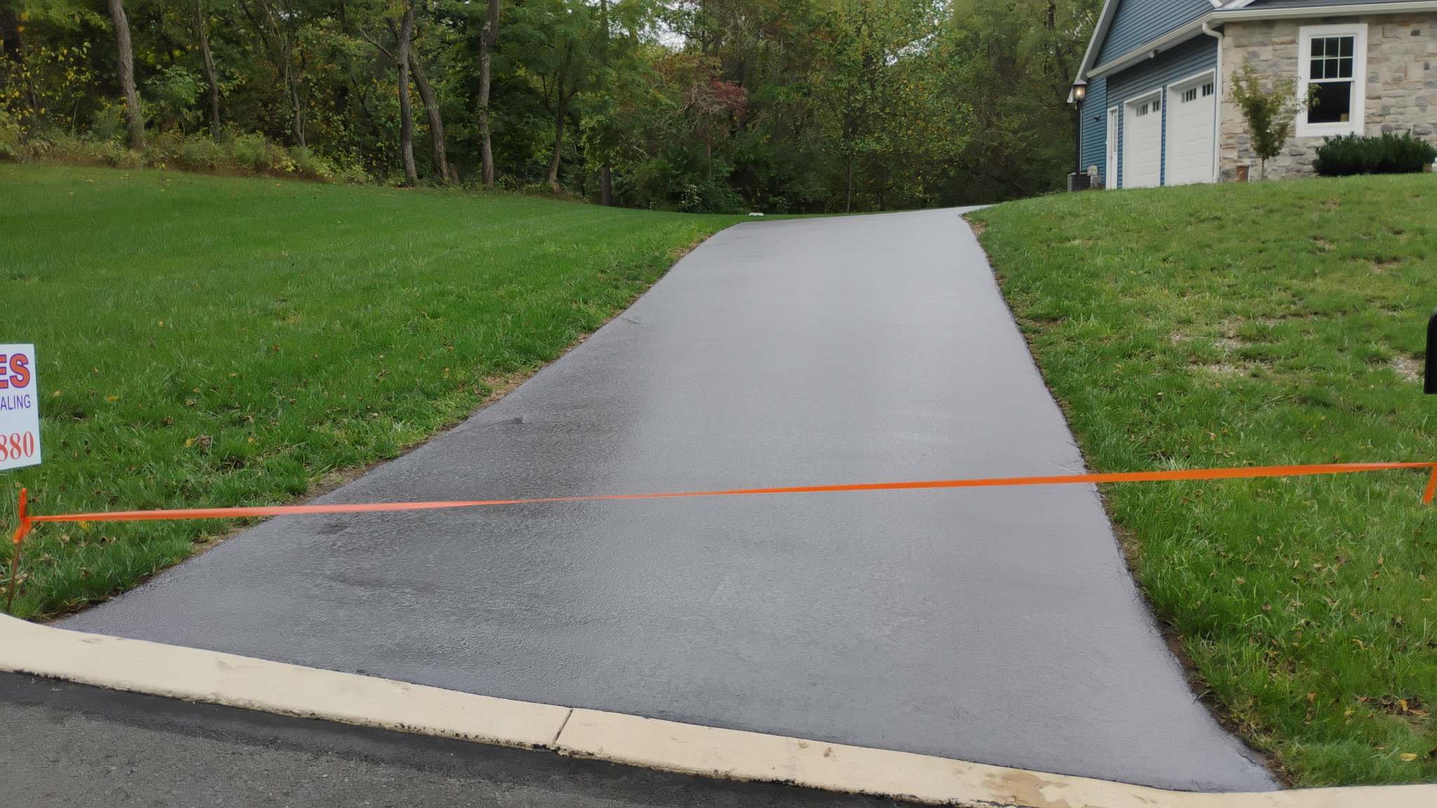 Hand-applied driveway sealcoating Harrisburg area