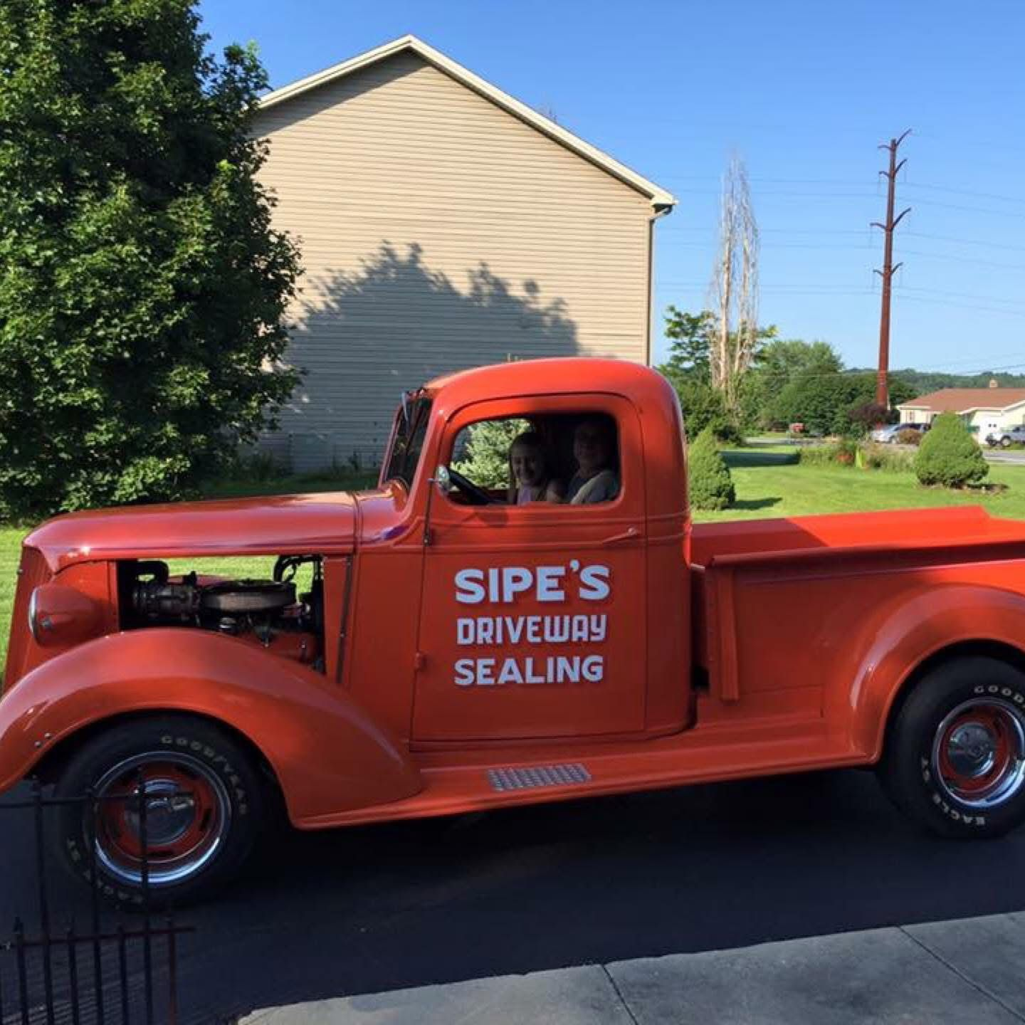 Sipes Driveway Sealing Service Truck - Serving Central PA Since 1969
